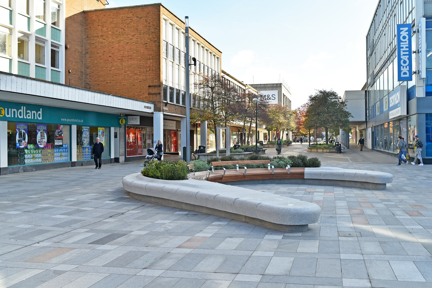 Queensway Regeneration, Crawley ocated with Resiblock paving sealer